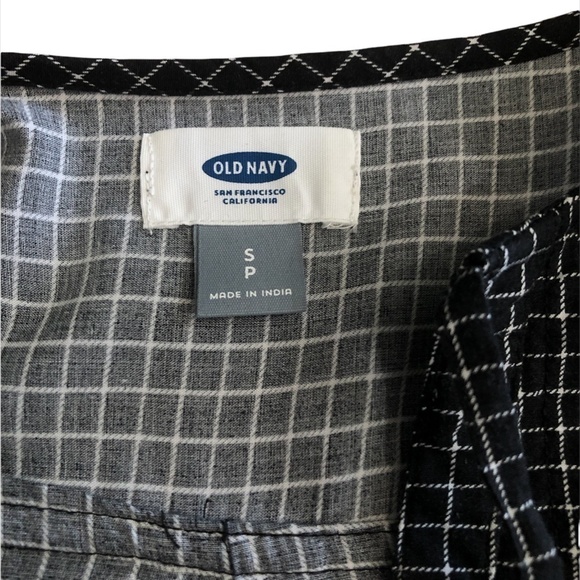 OLD NAVY Dress Women's Size Small Black Geometric Mini Striped - Picture 4 of 7